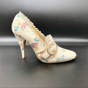 Ellie | Cream Floral Annette Heel 418